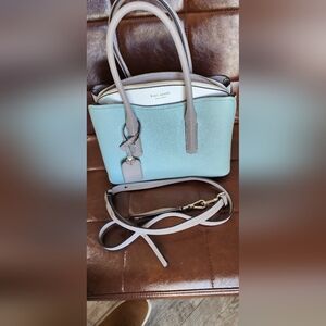 Kate Spade Teal and Taupe Satchel